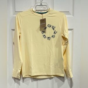 Patagonia Kids Large Capilene Silkweight Long Sleeve Shirt Buttercup Yellow NWT